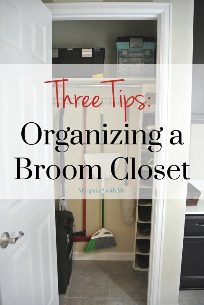 Three Tips for Organizing a Small Broom Closet at I'm an Organizing Junkie blog