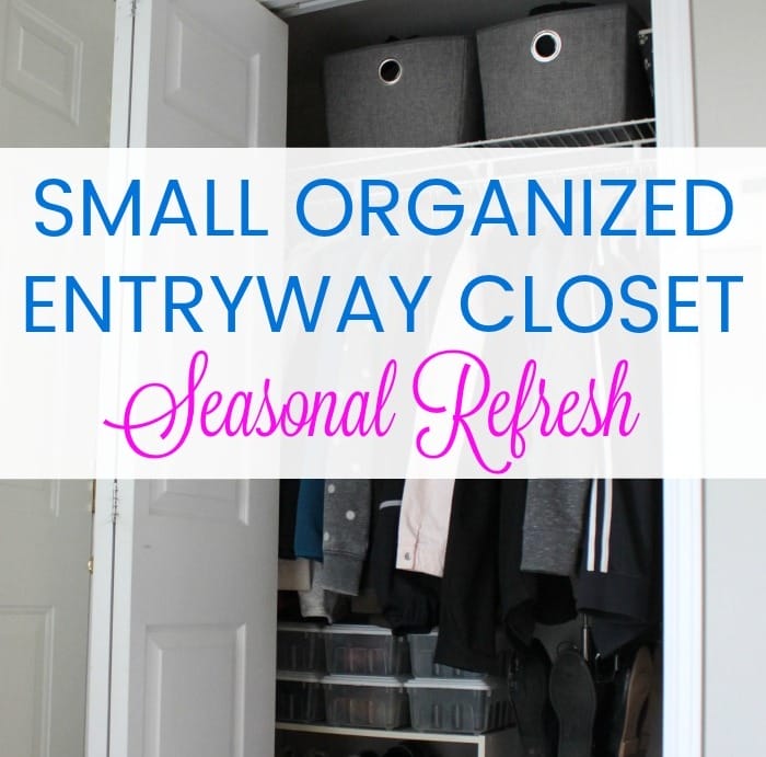 small organized entryway closet