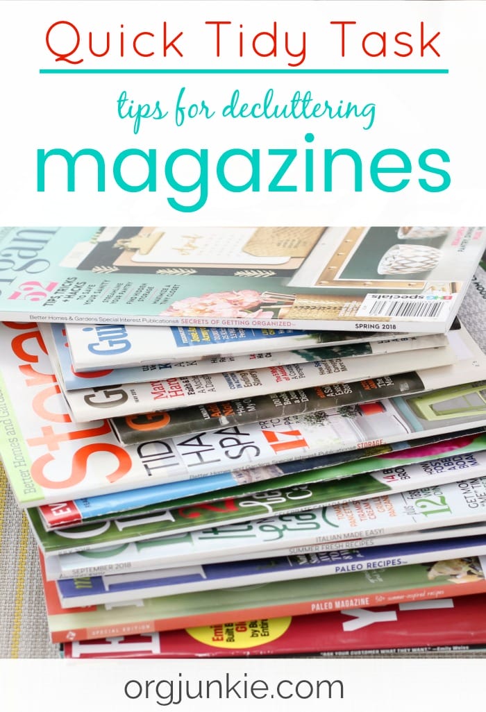 Tips for decluttering magazines