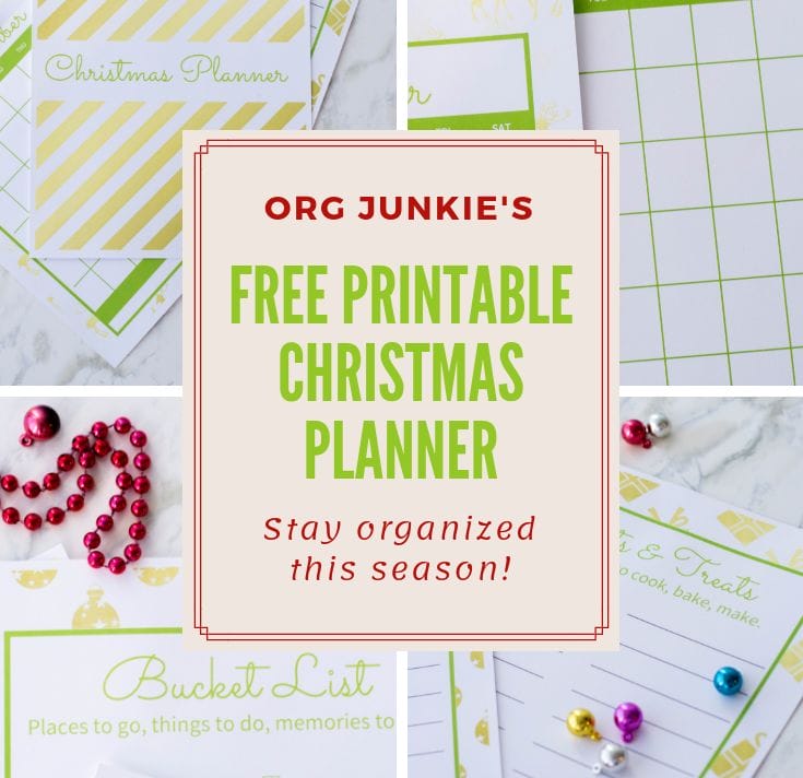 Free Printable Christmas Planner at I'm an Organizing Junkie blog