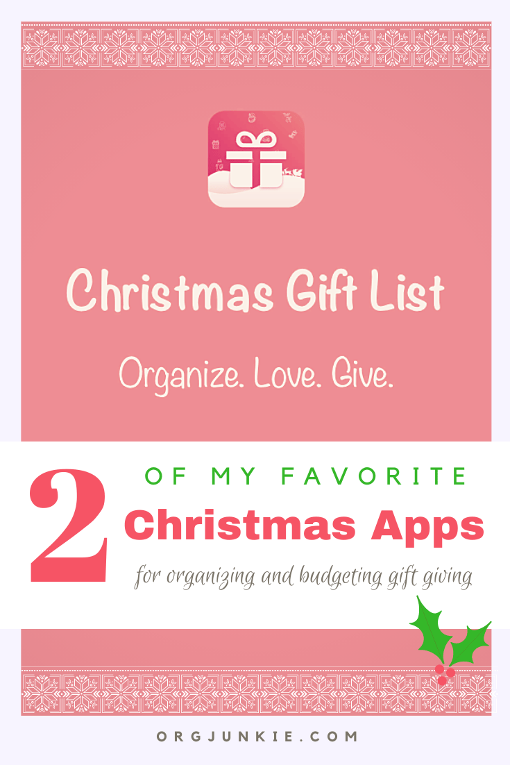 2 of my favorite Christmas Apps for keeping me organized!