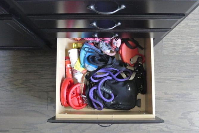 Small Organized Spaces: Organizing a Pet Drawer in 15 minutes or less at I'm an Organizing Junkie blog