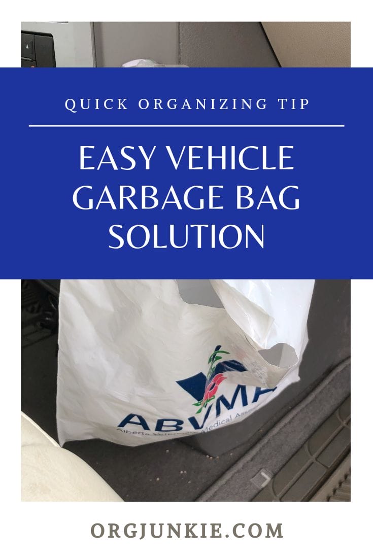 Quick Organizing Tip: Easy Vehicle Garbage Bag Solution