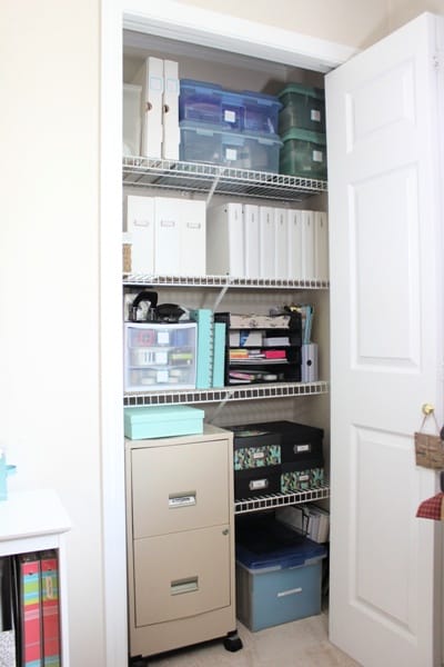 Our DIY Organized Home Office Closet