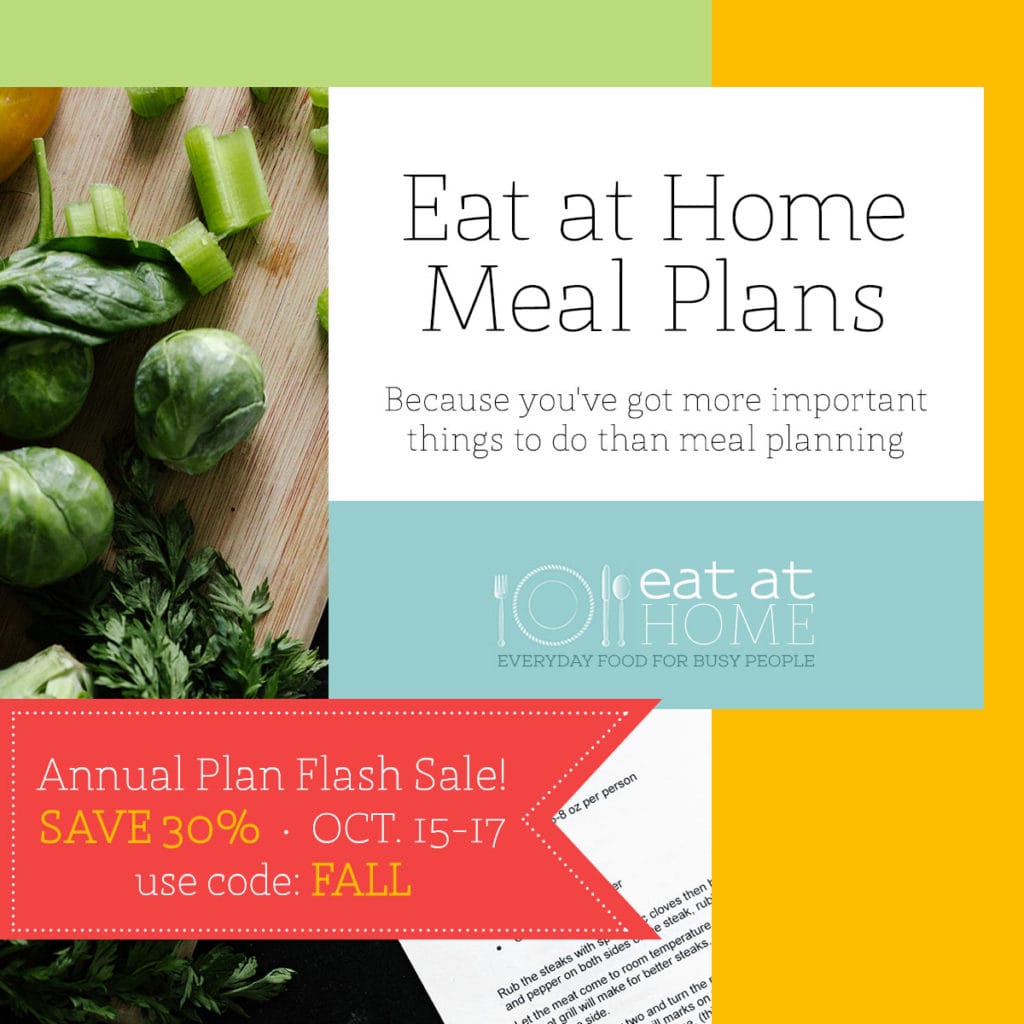 Eat at Home Meal Plans ~ Menu Planning Done For You!