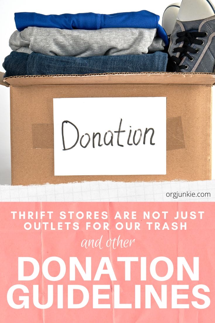 thrift stores are not just outlets for our trash & other donation guidelines