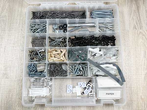 Home Organizing Solutions: Divided Storage Containers for tool fixings