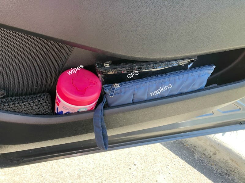 A Tip From the Inventor: Car Handbag Holder Used with a Center-Open Console  – Between Naps on the Porch