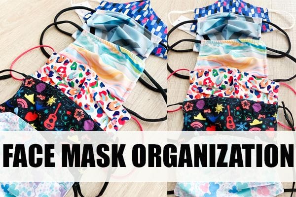 This DIY face mask holder and organizer is super easy to make and a great  way to organize and display your face masks for easy stora…
