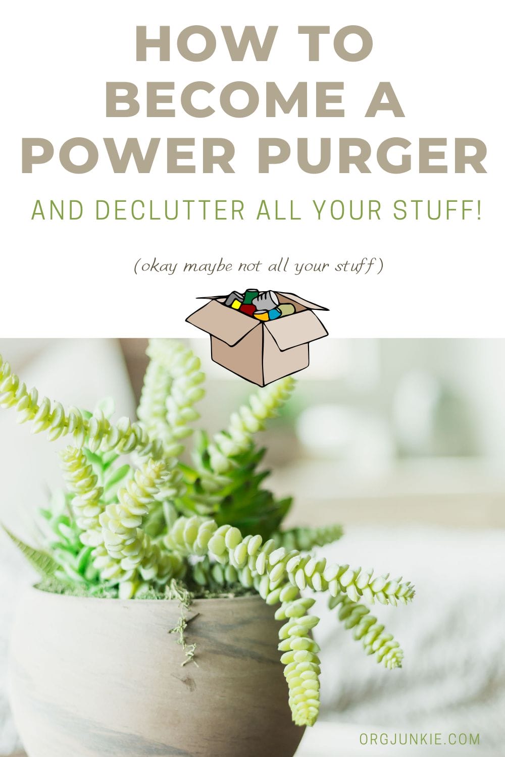My 2020 Purge Piles ~ How You Too Can Become a Power Purger! at I'm an Organizing Junkie blog