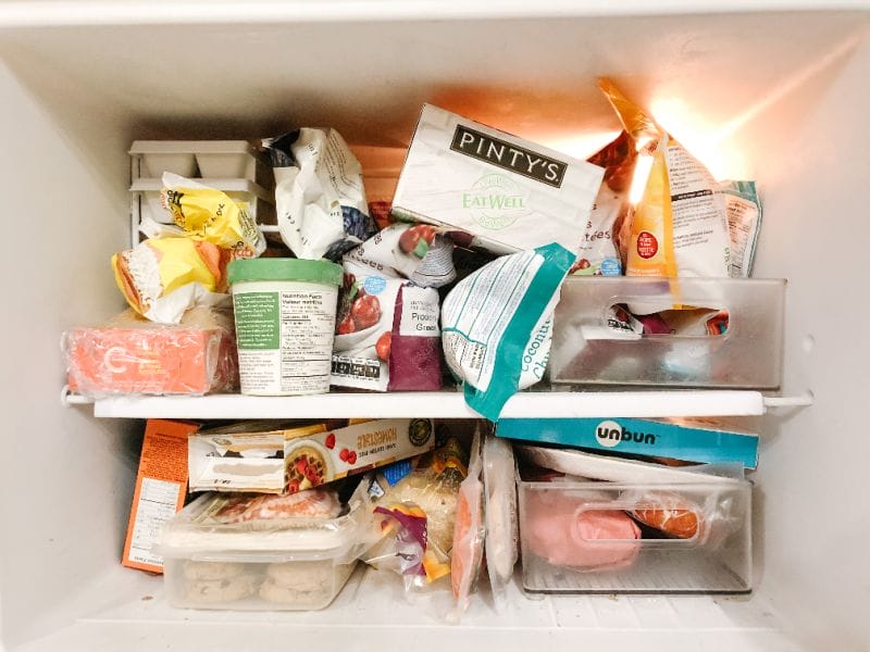 Small Organized Spaces ~ Organized Fridge Freezer Fixes Before