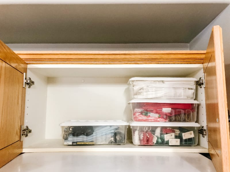 above fridge cabinet